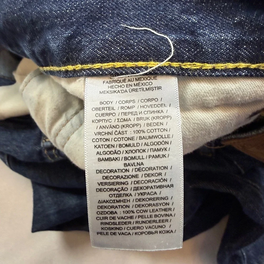 Polo Ralph Lauren Varick Slim Straight Jeans Mens 40x30 Dark Wash Blue Denim